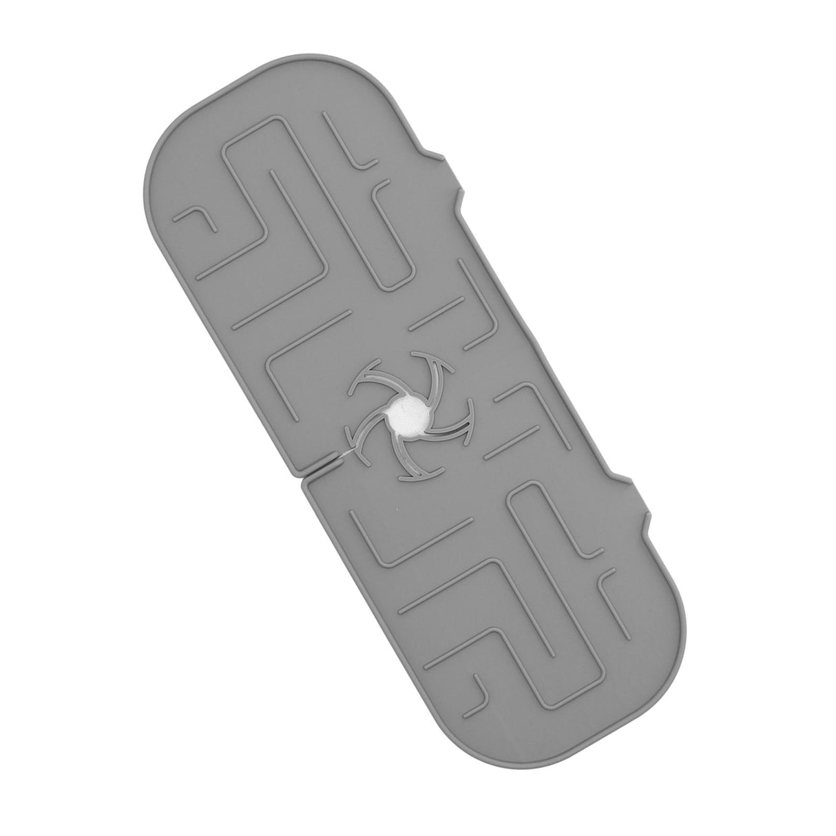 Faucet Handle Drip Catcher Tray Durable Silicone Sink Faucet Mat for Kitchen Bathroom Apartment Hotel Gray