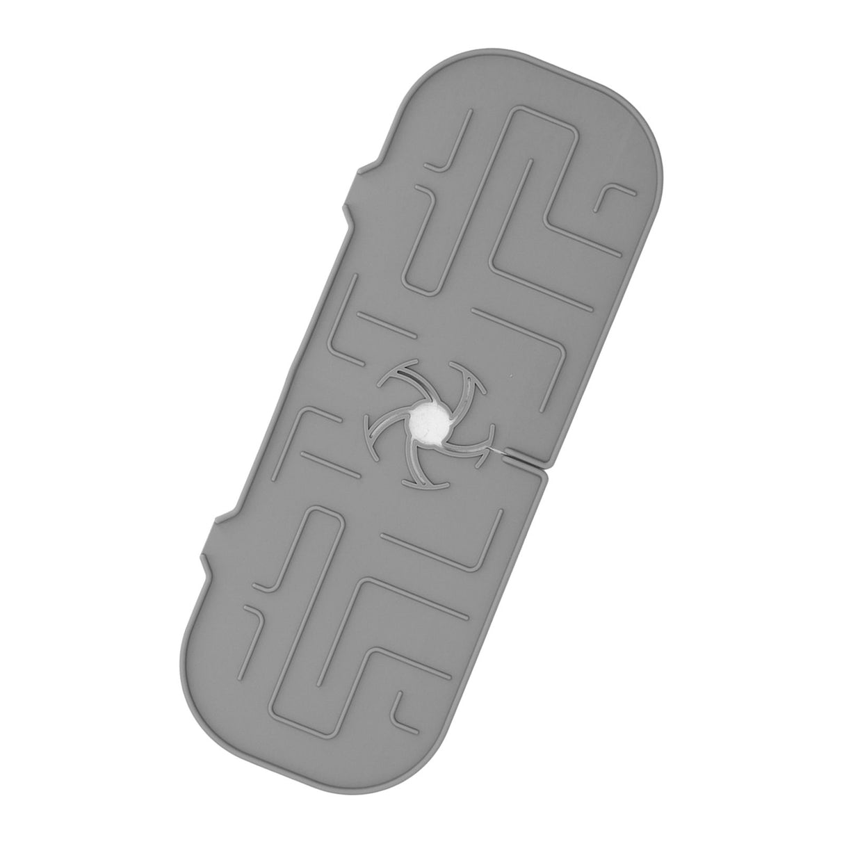 Faucet Handle Drip Catcher Tray Durable Silicone Sink Faucet Mat for Kitchen Bathroom Apartment Hotel Gray