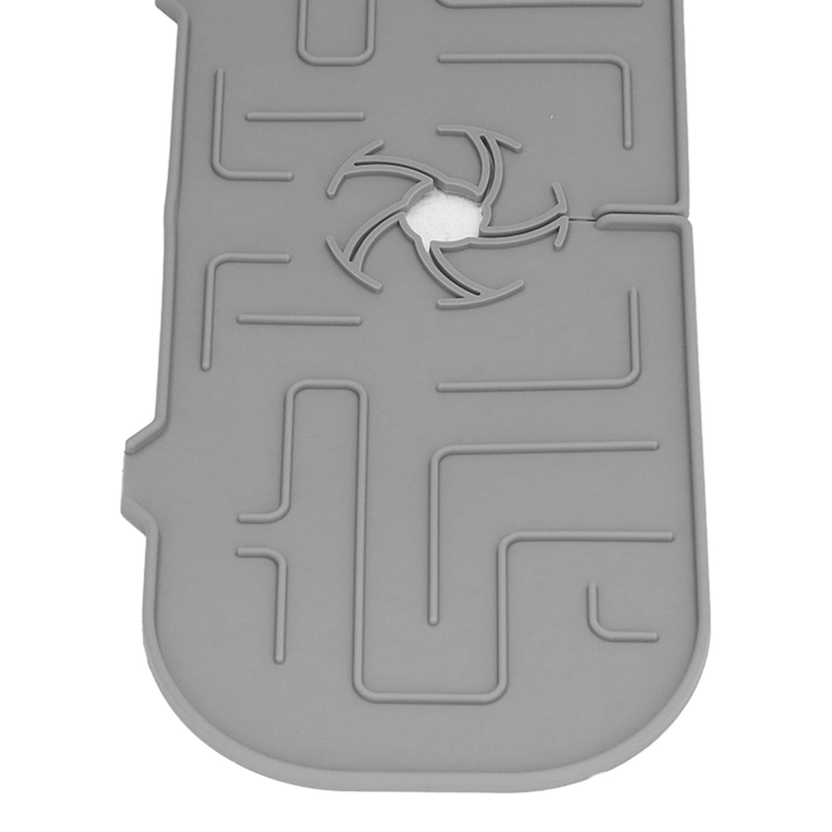 Faucet Handle Drip Catcher Tray Durable Silicone Sink Faucet Mat for Kitchen Bathroom Apartment Hotel Gray