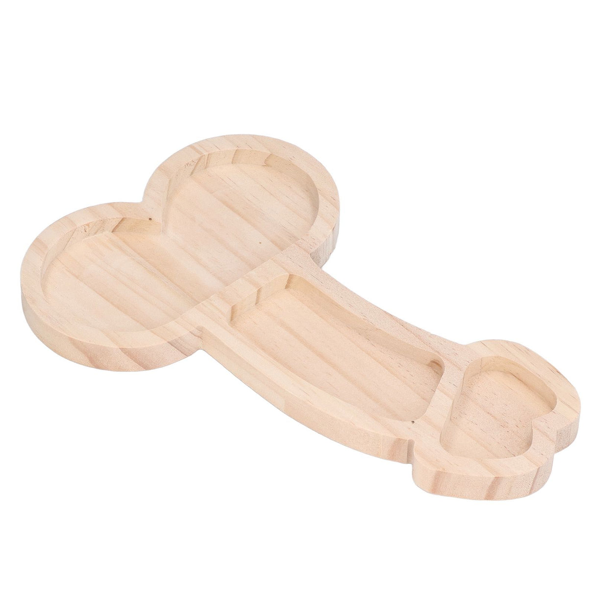 Novelty Aperitif Board 24cm 3 Part BPA Free Cheese Plate Beech Wood Practical Food Platter for Gift Housewarming Party Left