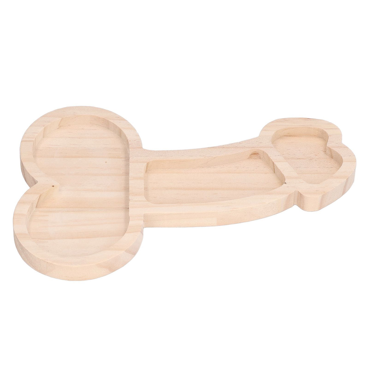 Novelty Aperitif Board 24cm 3 Part BPA Free Cheese Plate Beech Wood Practical Food Platter for Gift Housewarming Party Left