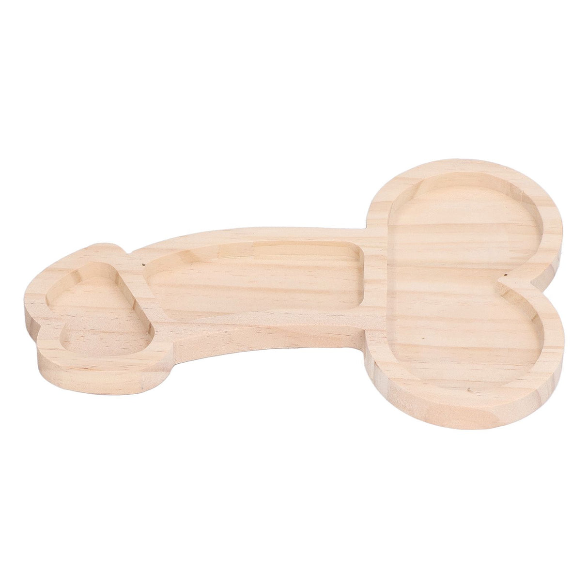 Novelty Aperitif Board 24cm 3 Part BPA Free Cheese Plate Beech Wood Practical Food Platter for Gift Housewarming Party Left