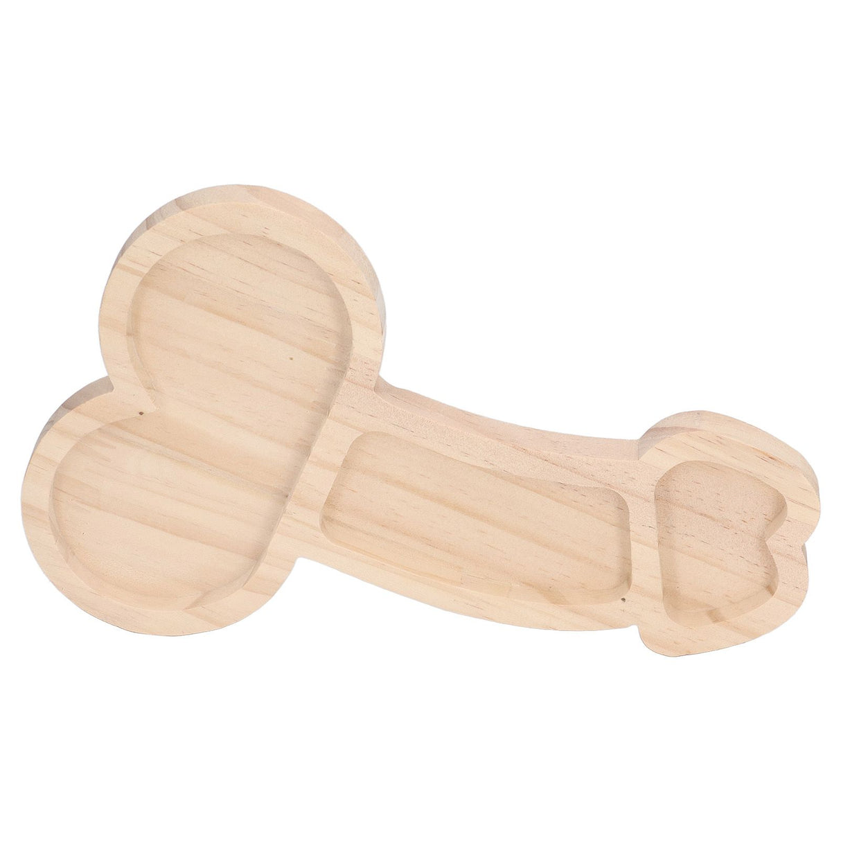 Novelty Aperitif Board 24cm 3 Part BPA Free Cheese Plate Beech Wood Practical Food Platter for Gift Housewarming Party Left