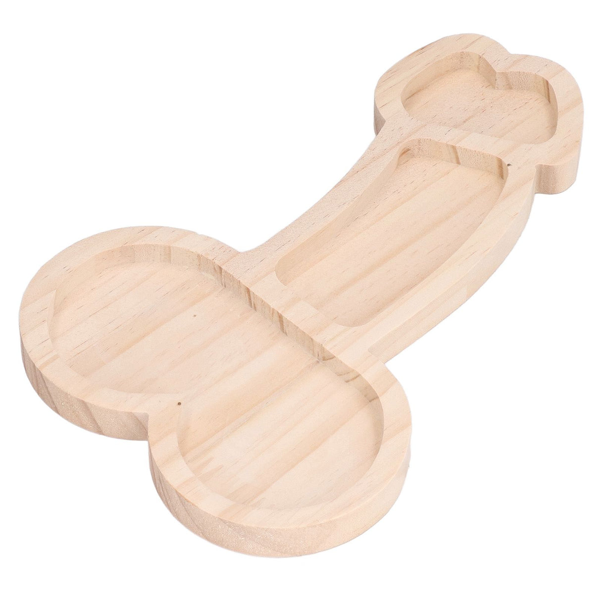Novelty Aperitif Board 24cm 3 Part BPA Free Cheese Plate Beech Wood Practical Food Platter for Gift Housewarming Party Left