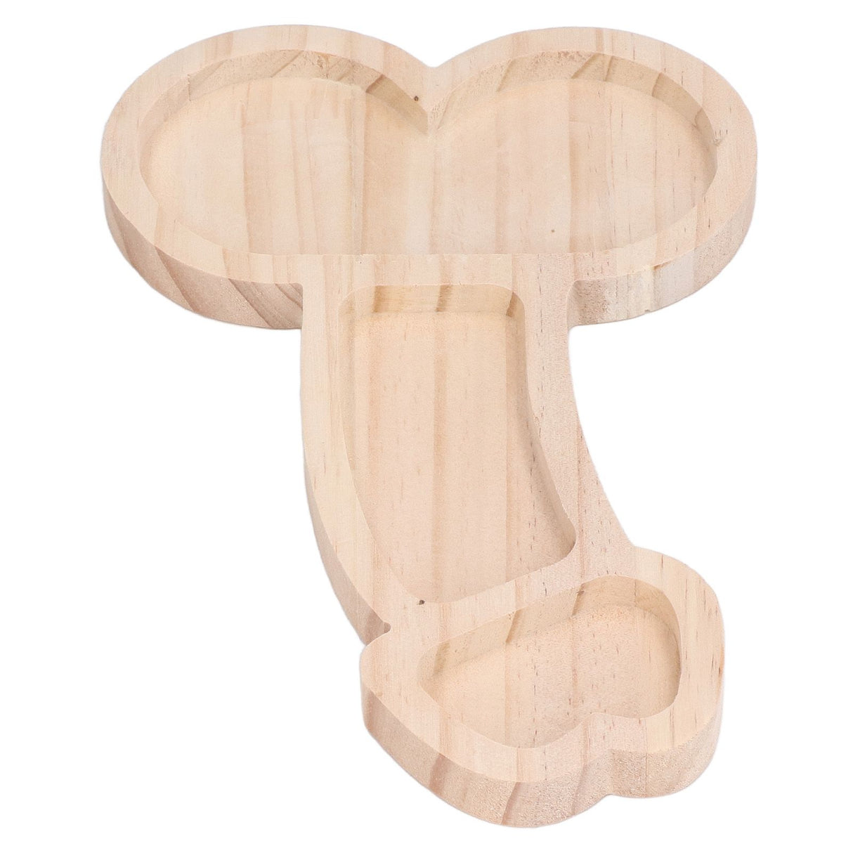 Novelty Aperitif Board 24cm 3 Part BPA Free Cheese Plate Beech Wood Practical Food Platter for Gift Housewarming Party Left
