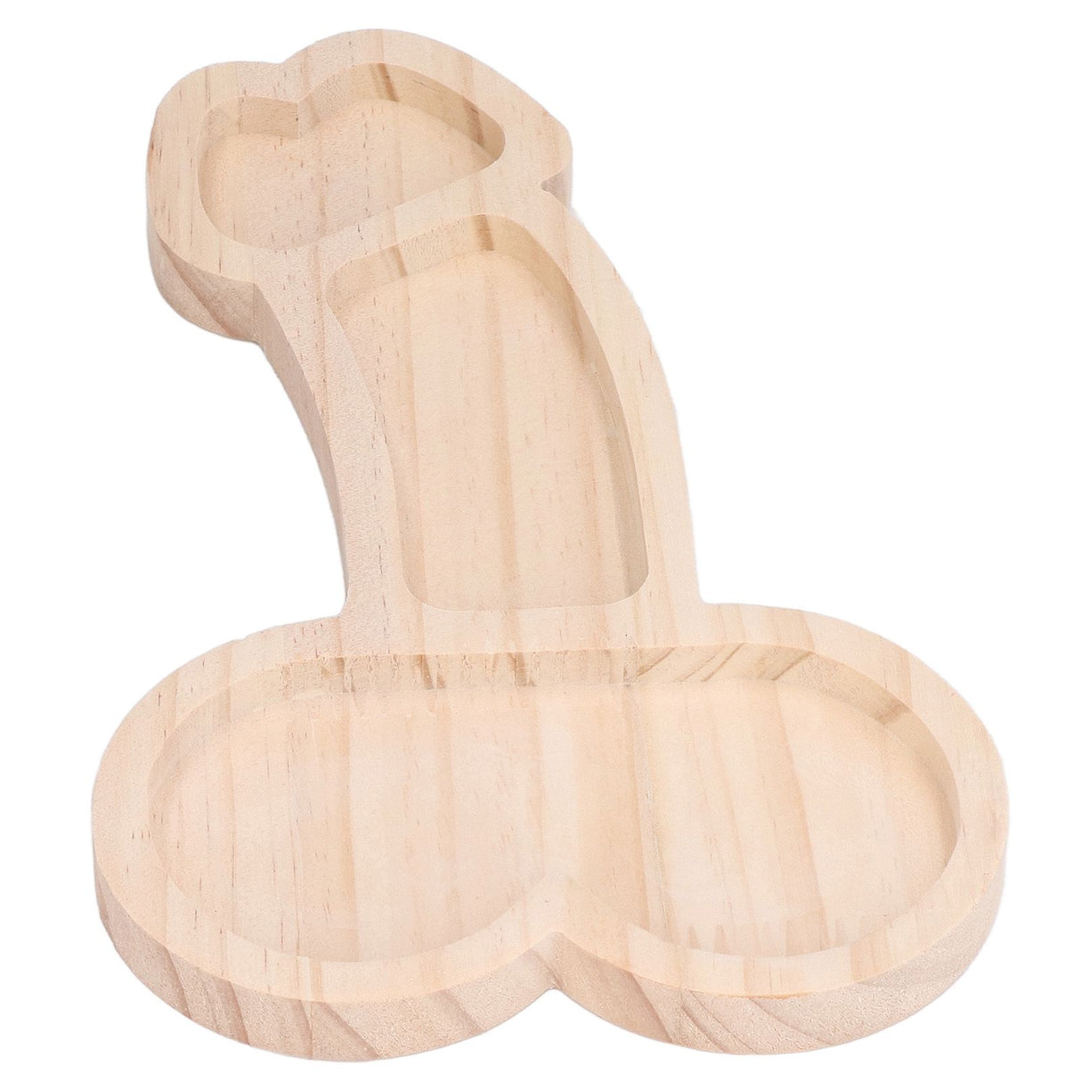 Novelty Aperitif Board 24cm 3 Part BPA Free Cheese Plate Beech Wood Practical Food Platter for Gift Housewarming Party Left
