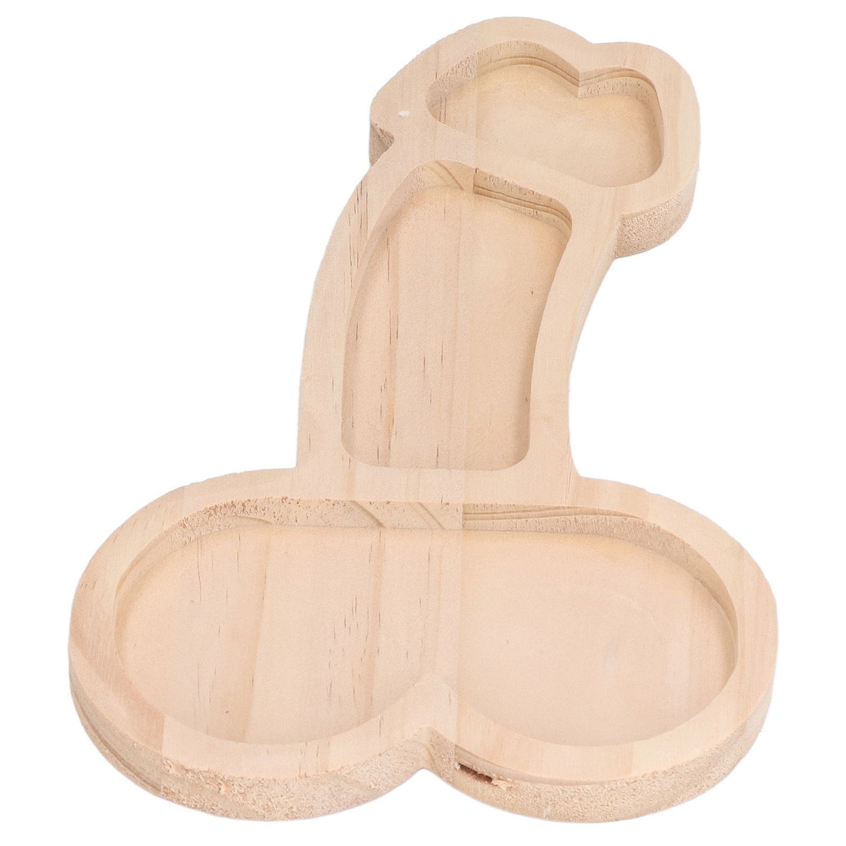 Novelty Aperitif Board 24cm 3 Part BPA Free Cheese Plate Beech Wood Practical Food Platter for Gift Housewarming Party Right