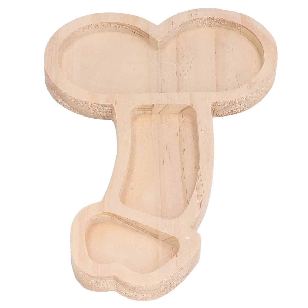 Novelty Aperitif Board 24cm 3 Part BPA Free Cheese Plate Beech Wood Practical Food Platter for Gift Housewarming Party Right