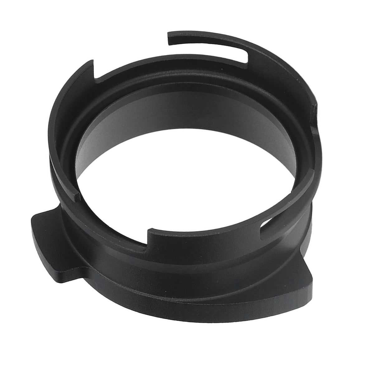 54mm Coffee Portafilter Dosing Funnel Aluminum Alloy Rotatable Dosing Funnel for Coffee Machine Black