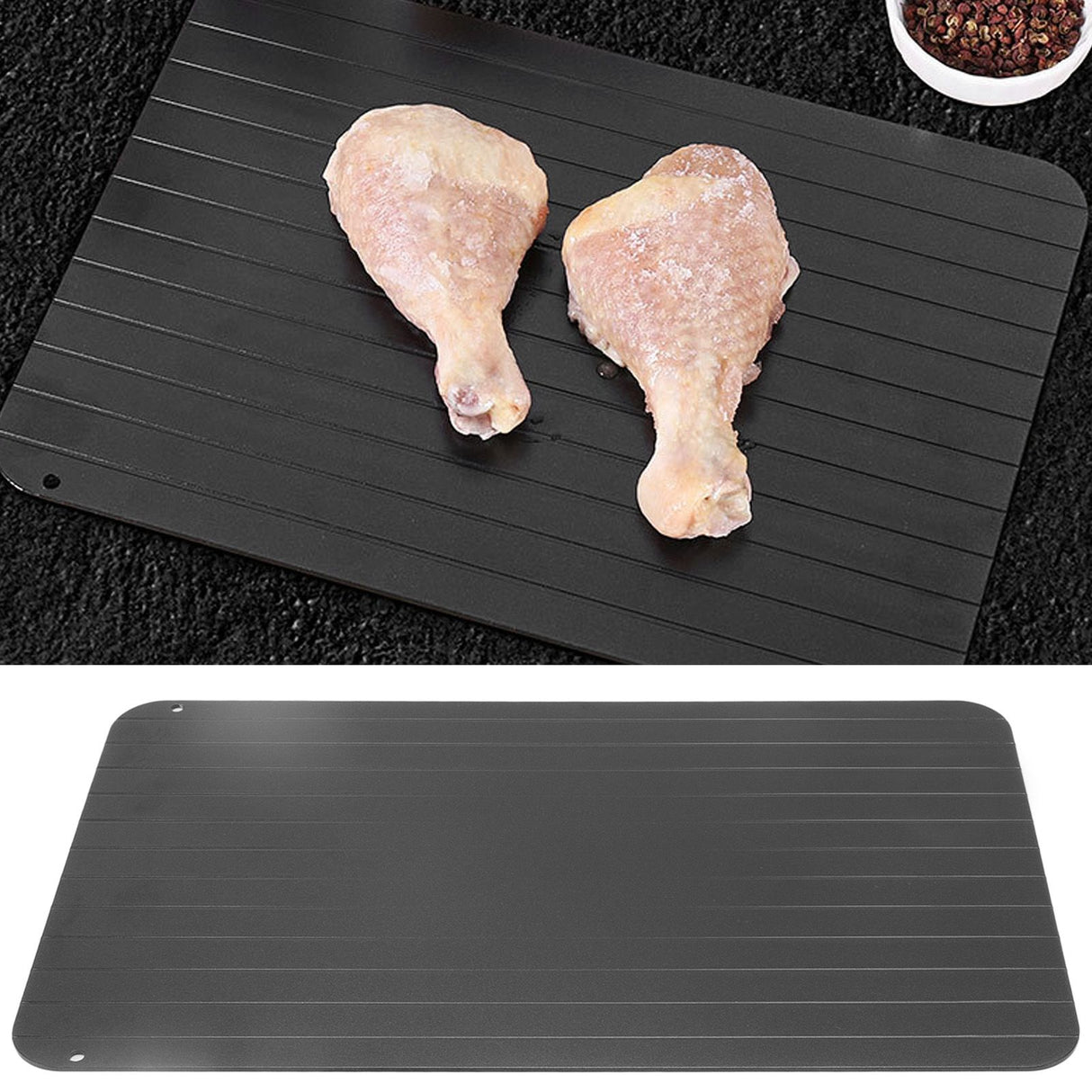 Kitchen Quick Thawing Plate Aluminum Defrosting Tray Cutting Board for Frozen Meat Seafood