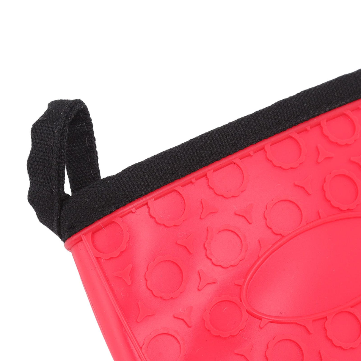 Silicone Oven Mitt High Temperature Resistant Waterproof Slip Proof Kitchen Baking Glove with Cotton Liner Red
