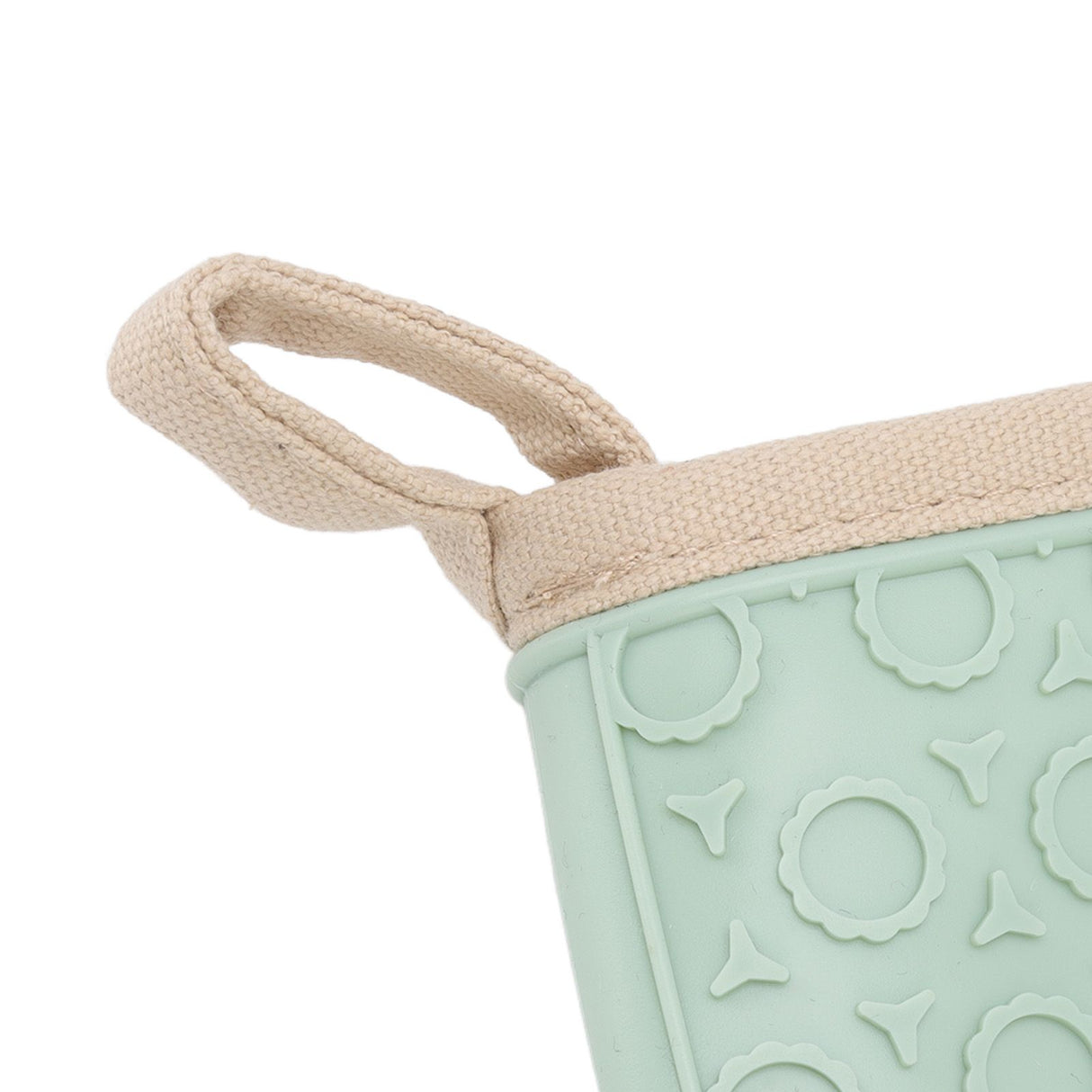 Silicone Oven Mitt High Temperature Resistant Waterproof Slip Proof Kitchen Baking Glove with Cotton Liner Green