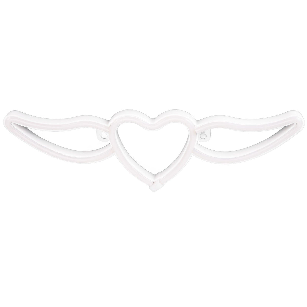 Heart Shaped Neon Light Safe Energy Saving Dual Power Heart Shaped Wings Neon Sign for Valentine's Day Wedding(Purple Light Warm White Light )