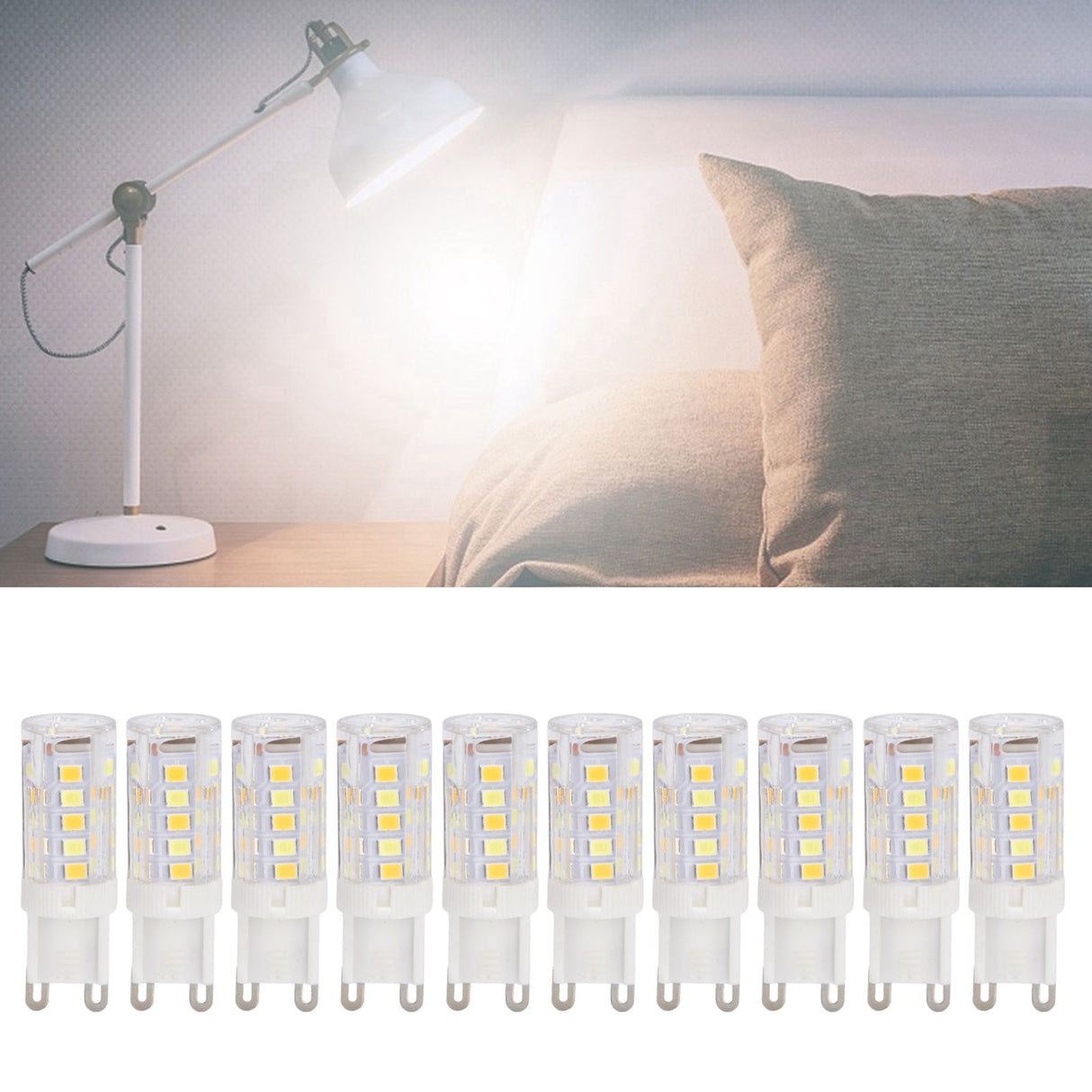 10PCS G9 220V LED Lamp Dimmable Ceramic LED Bulb Replace Halogen Lamp for ChandelierG9 3W 32LED