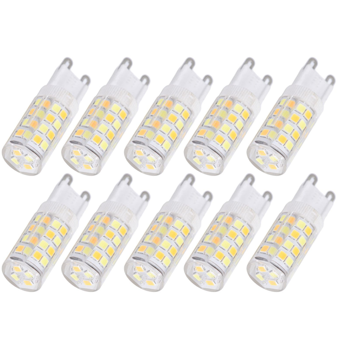 10PCS G9 220V LED Lamp Dimmable Ceramic LED Bulb Replace Halogen Lamp for ChandelierG9 5W 52LED