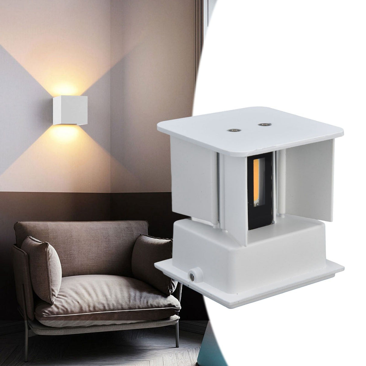 3.9in Wall Lamp Adjustable Light Angle Energy Saving Environmental Friendly LED Wall Lamp 85‑265V12W