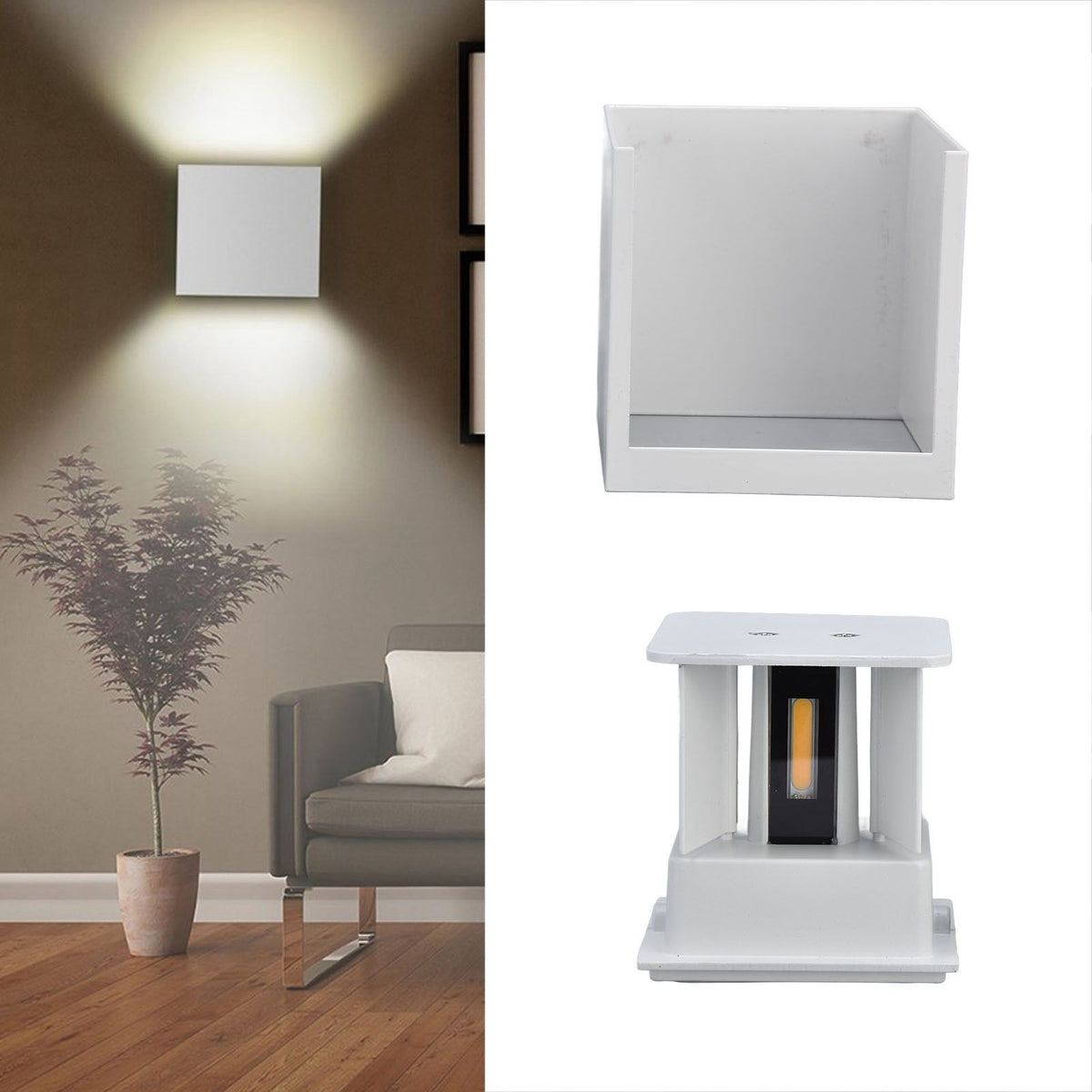 3.9in Wall Lamp Adjustable Light Angle Energy Saving Environmental Friendly LED Wall Lamp 85‑265V12W