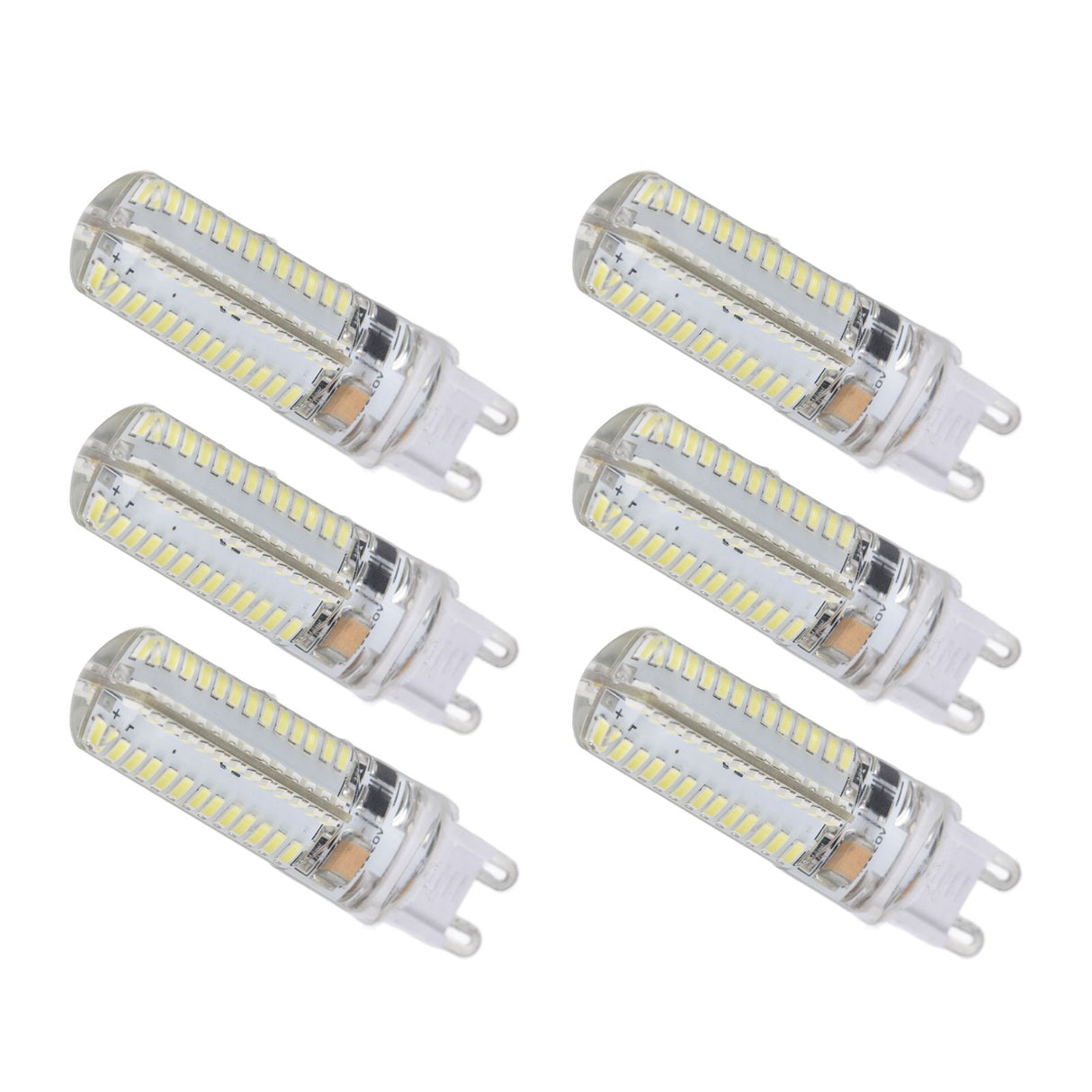 6Pcs G9 Silicone Bulbs 5W 104LED Light Bulb IP45 Waterproof for Home Chandelier Wall Lamp 220VWarm Light