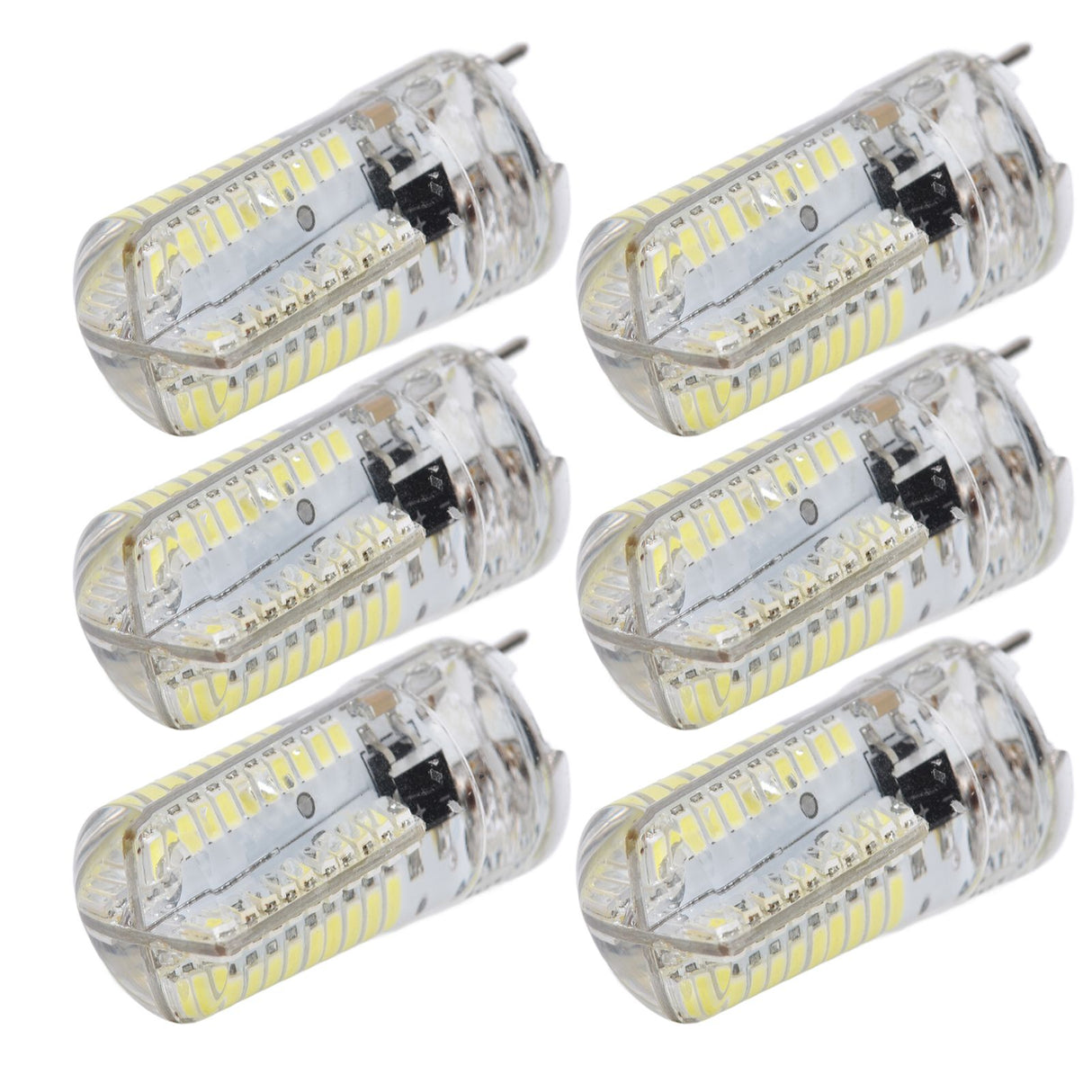 6Pcs G8 Small Bulbs 5W Small Bulb Light Source 80LED for CeilingLamp Wall Lamp Table Lamp 110VWarm Light