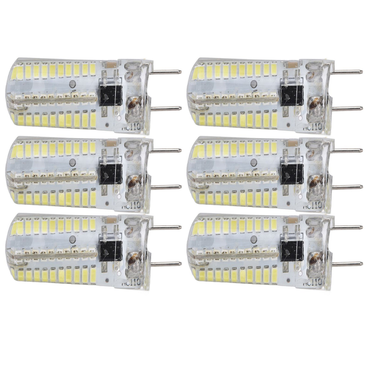 6Pcs G8 Small Bulbs 5W Small Bulb Light Source 80LED for CeilingLamp Wall Lamp Table Lamp 110VWarm Light