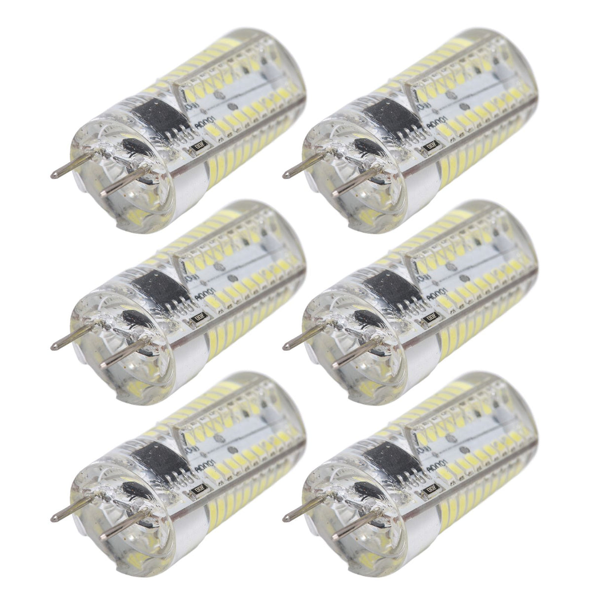 6Pcs G8 Small Bulbs 5W Small Bulb Light Source 80LED for CeilingLamp Wall Lamp Table Lamp 110VWarm Light
