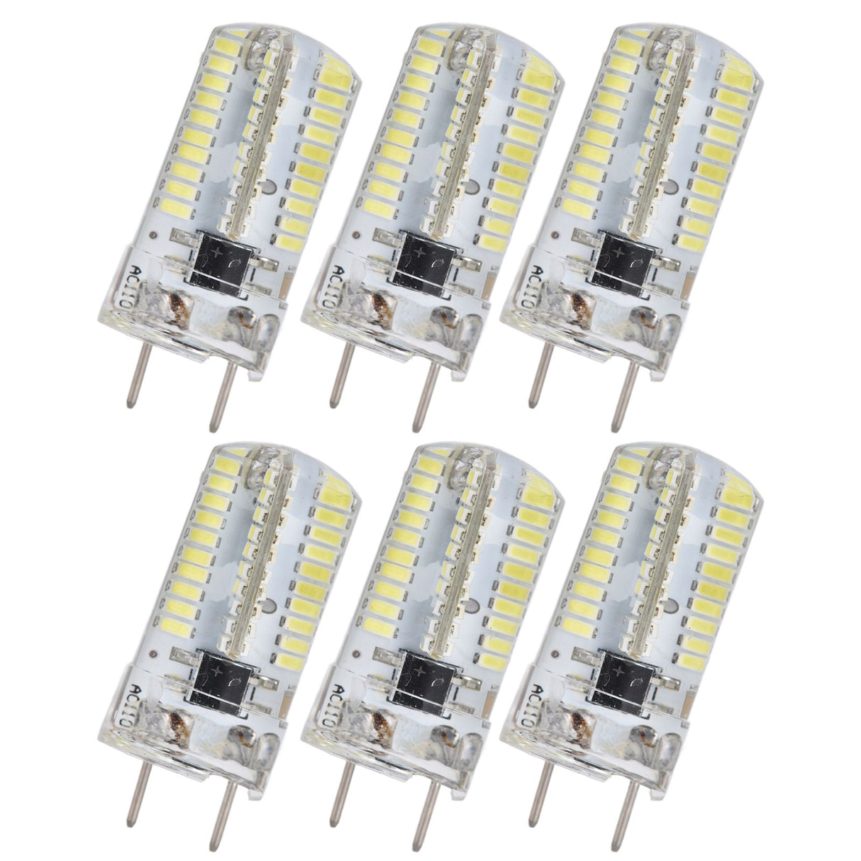6Pcs G8 Small Bulbs 5W Small Bulb Light Source 80LED for CeilingLamp Wall Lamp Table Lamp 110VWarm Light