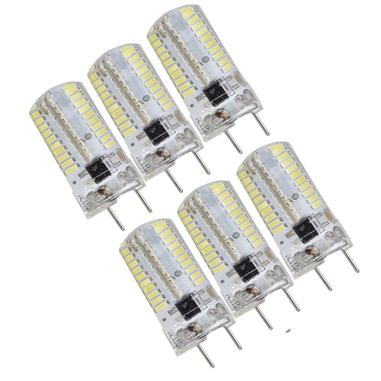 6Pcs G8 Small Bulbs 5W Small Bulb Light Source 80LED for CeilingLamp Wall Lamp Table Lamp 110VWarm Light