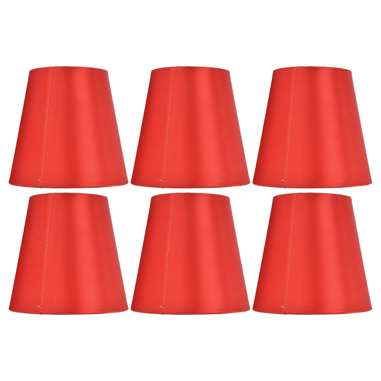 6PCS E14 Lamp Shade Fabric Lampshade Table Lamp Ceiling Lamp Shade for Bedroom Living RoomBright Red PX150