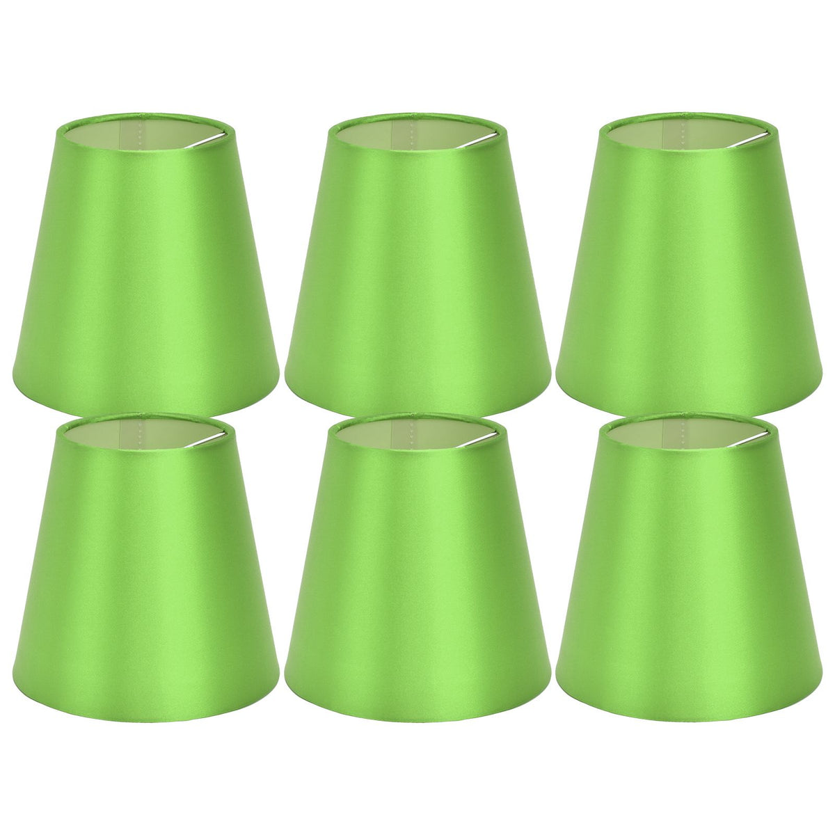 6PCS E14 Lamp Shade Fabric Lampshade Table Lamp Ceiling Lamp Shade for Bedroom Living RoomFluorescent Green PX157
