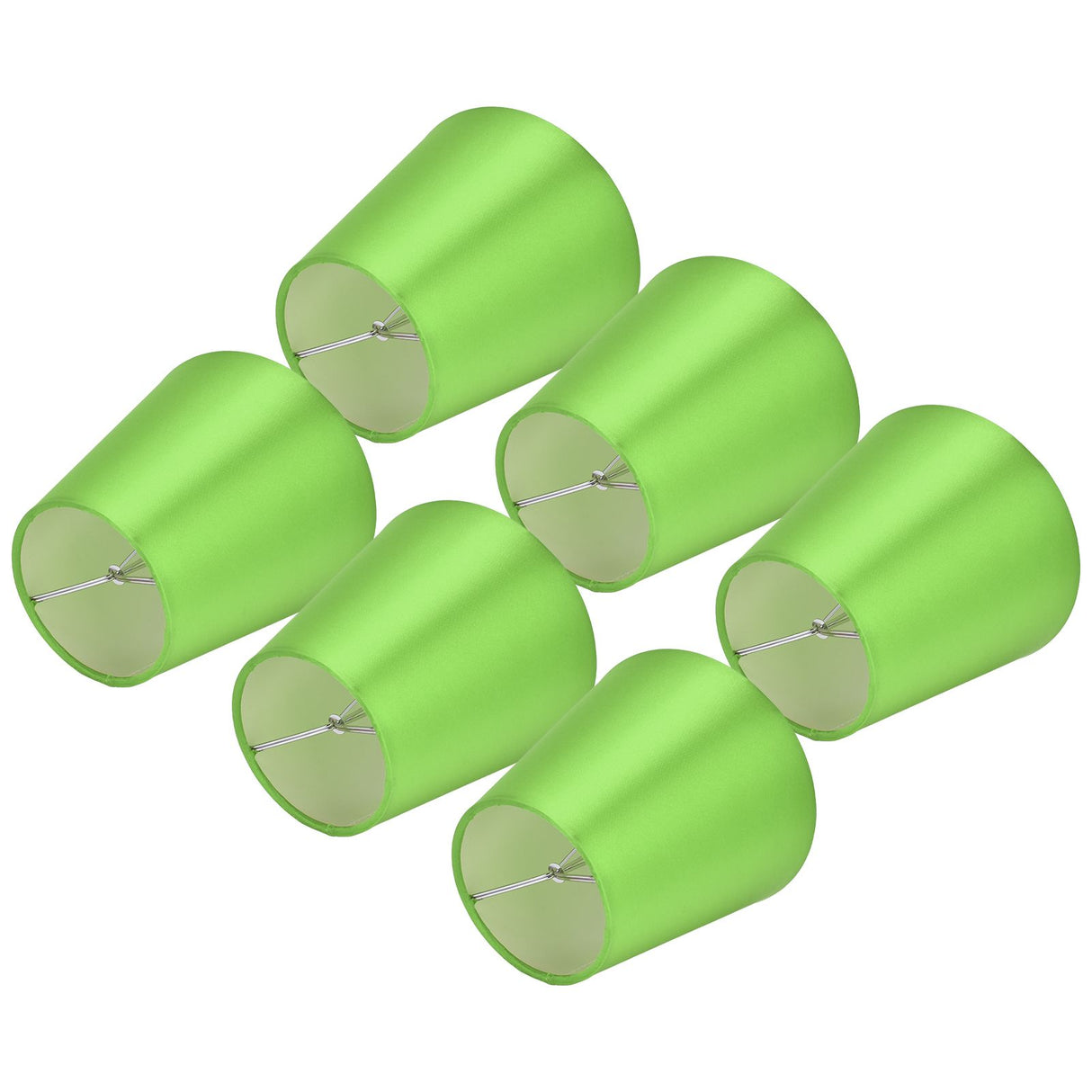 6PCS E14 Lamp Shade Fabric Lampshade Table Lamp Ceiling Lamp Shade for Bedroom Living RoomFluorescent Green PX157