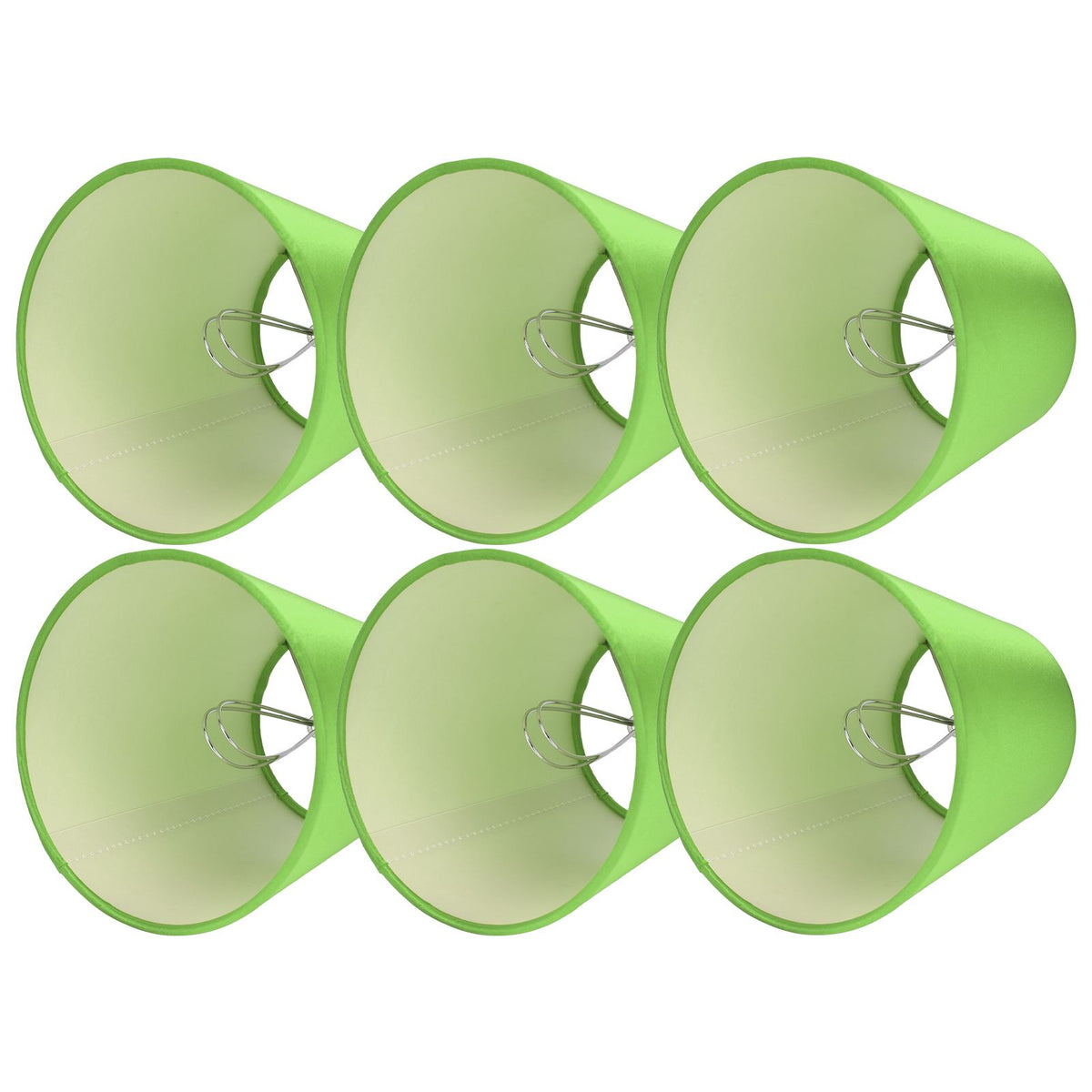 6PCS E14 Lamp Shade Fabric Lampshade Table Lamp Ceiling Lamp Shade for Bedroom Living RoomFluorescent Green PX157