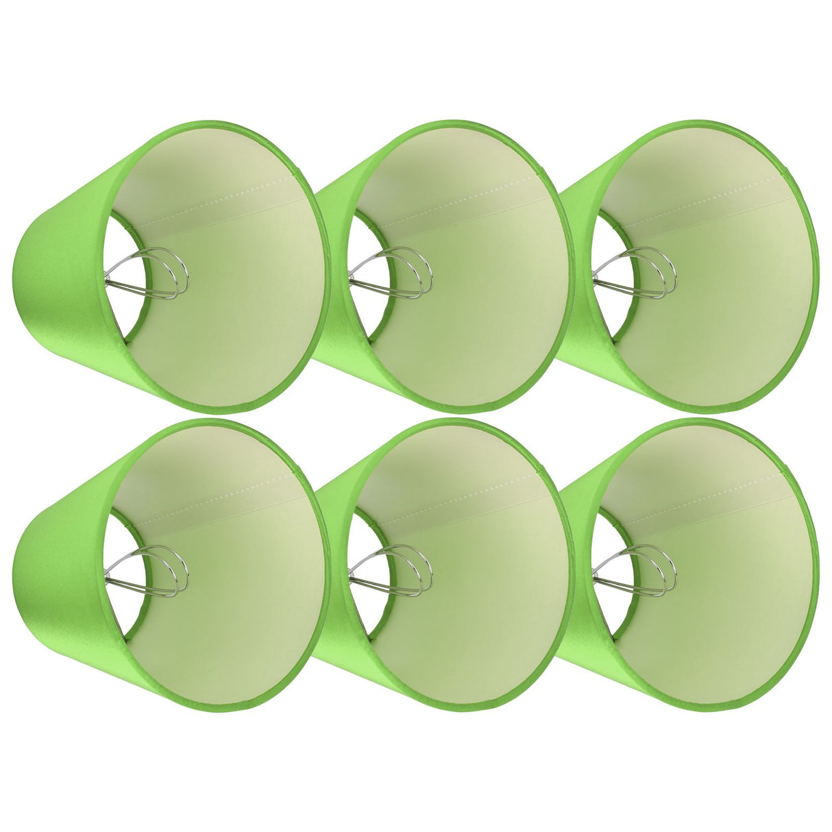 6PCS E14 Lamp Shade Fabric Lampshade Table Lamp Ceiling Lamp Shade for Bedroom Living RoomFluorescent Green PX157