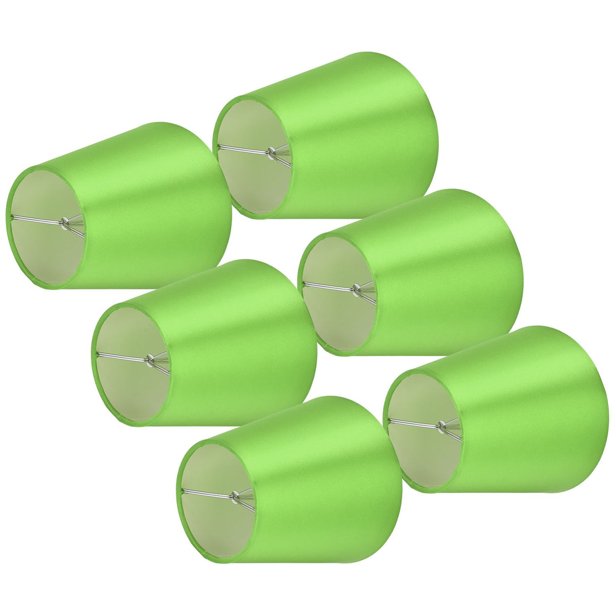6PCS E14 Lamp Shade Fabric Lampshade Table Lamp Ceiling Lamp Shade for Bedroom Living RoomFluorescent Green PX157