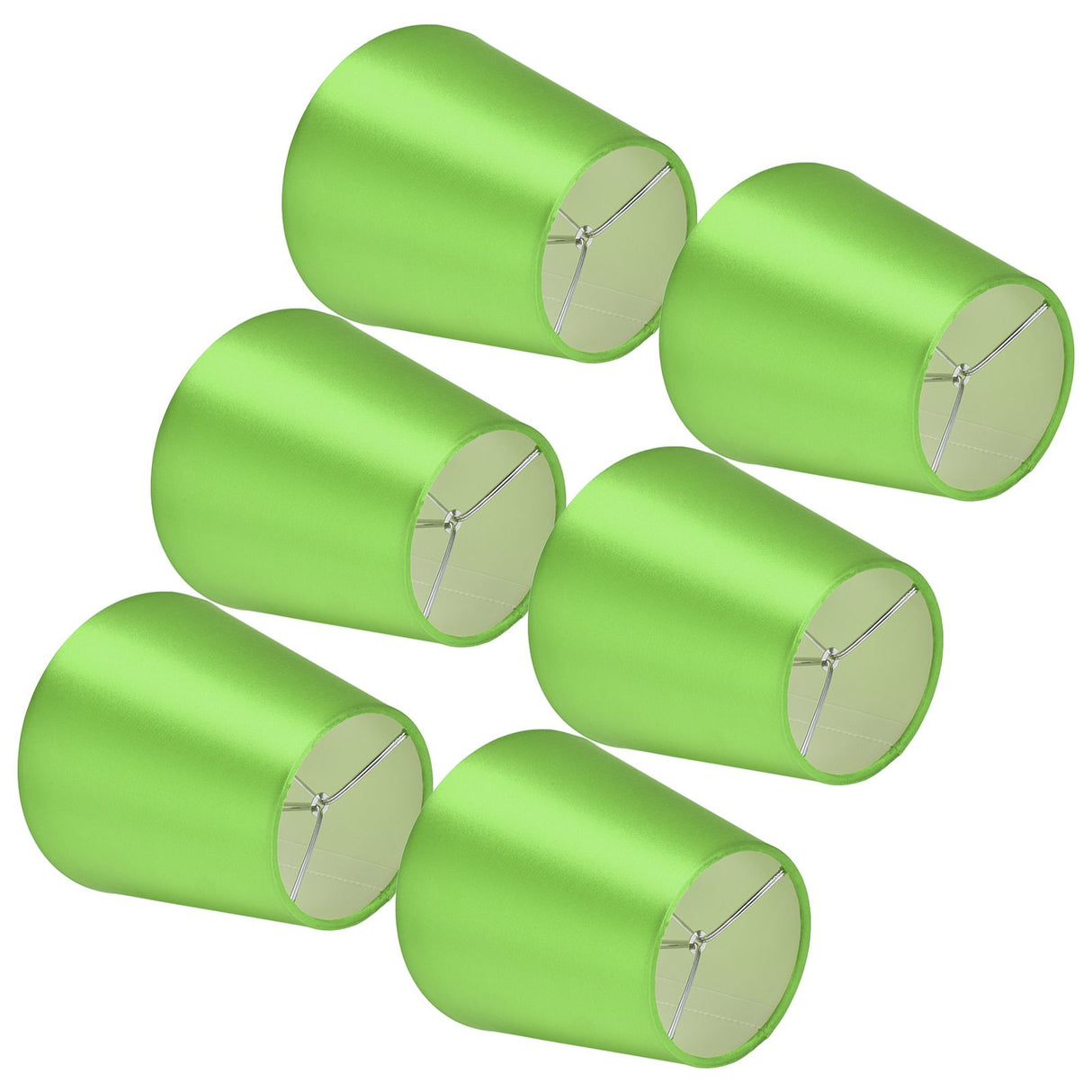6PCS E14 Lamp Shade Fabric Lampshade Table Lamp Ceiling Lamp Shade for Bedroom Living RoomFluorescent Green PX157