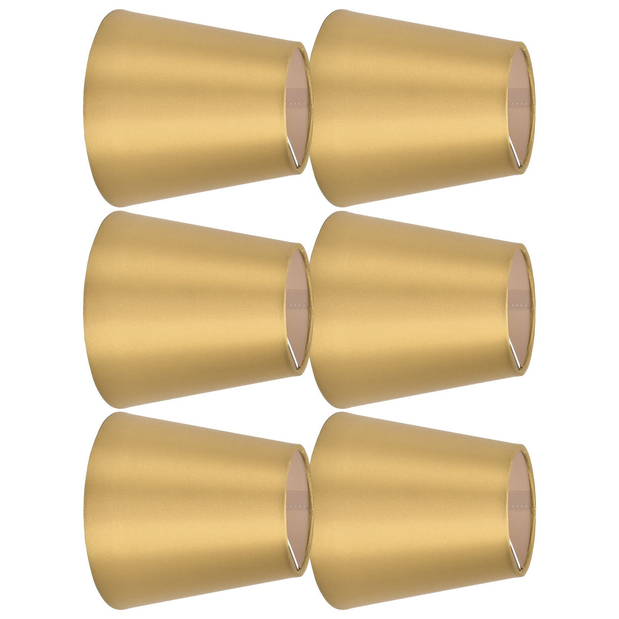 6PCS E14 Lamp Shade Fabric Lampshade Table Lamp Ceiling Lamp Shade for Bedroom Living RoomGold PX153