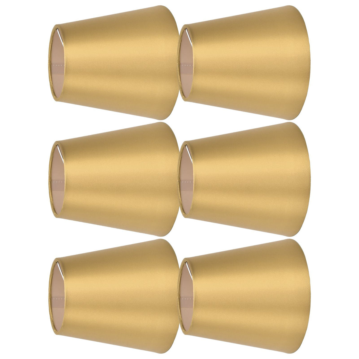 6PCS E14 Lamp Shade Fabric Lampshade Table Lamp Ceiling Lamp Shade for Bedroom Living RoomGold PX153