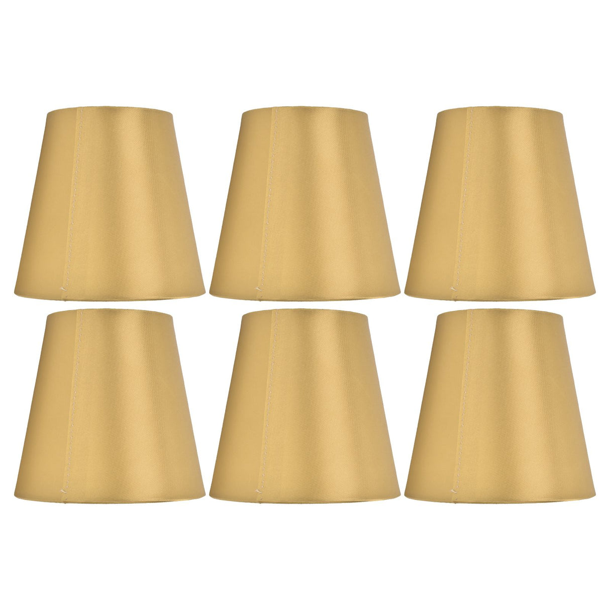 6PCS E14 Lamp Shade Fabric Lampshade Table Lamp Ceiling Lamp Shade for Bedroom Living RoomGold PX153