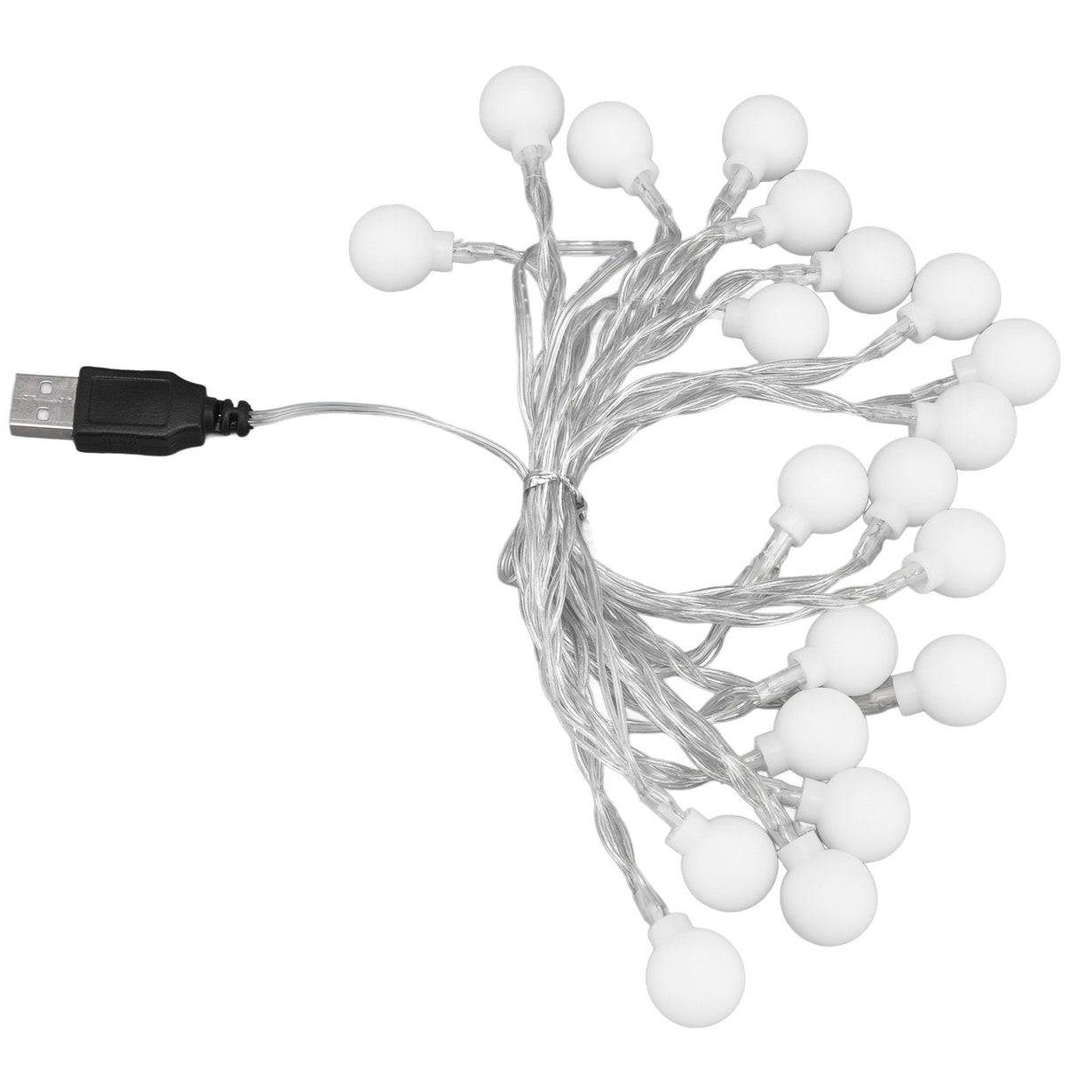 3 M 20LED String Lights LED Globe Outdoor Indoor String Lights for Girls Room Decoration Festive Birthday USB Power Supply