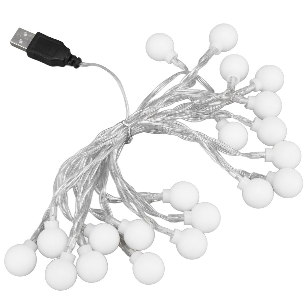 3 M 20LED String Lights LED Globe Outdoor Indoor String Lights for Girls Room Decoration Festive Birthday USB Power Supply