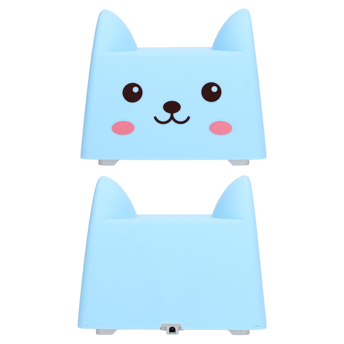 Night Lamp Exquisite Cute Blue Cat Shape White Light Source Interesting Decorative Lighting Device for Kids