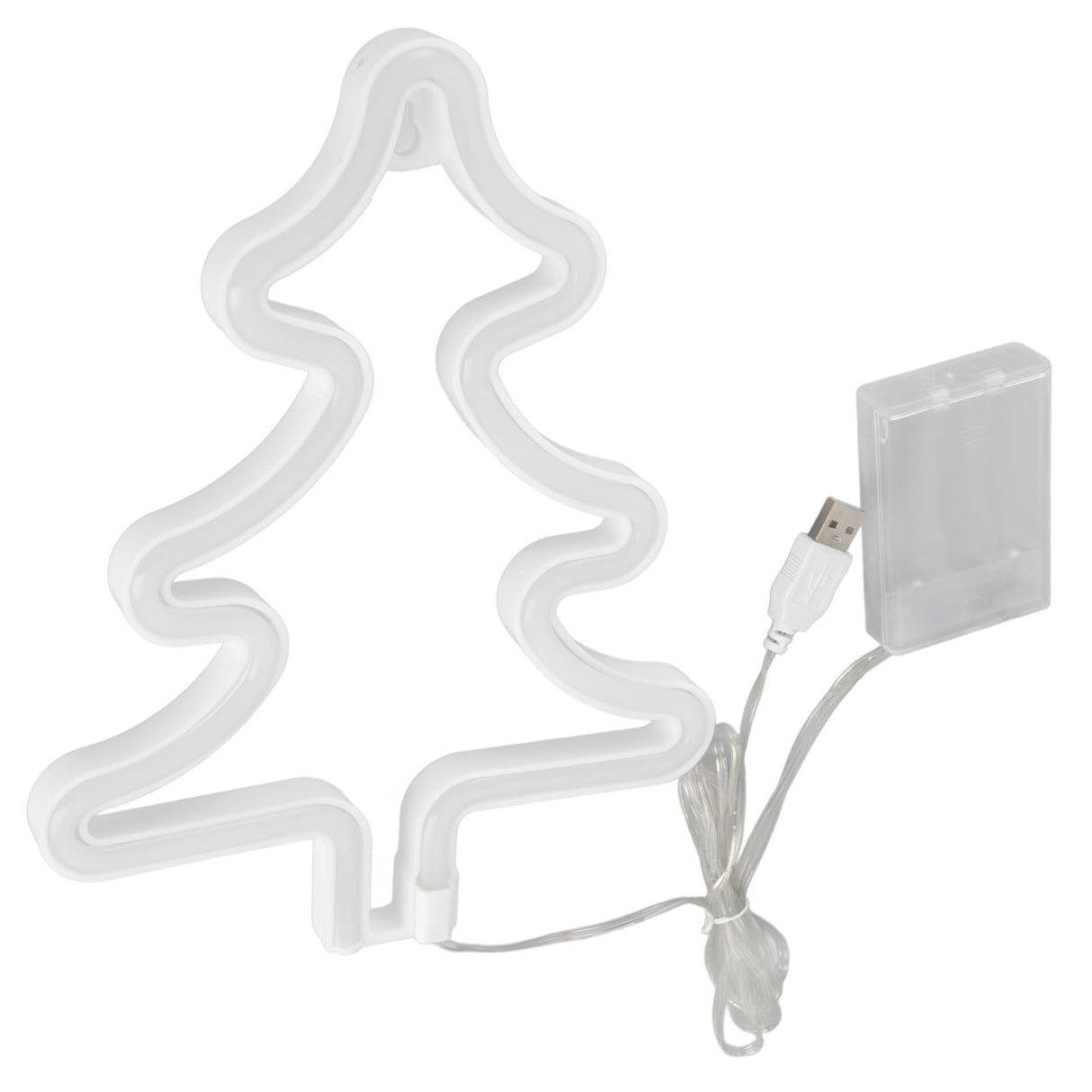 Led Light Sign Green Christmas Trees Safe Stable Unique Shape Wide Application Neon Light for Bedroom Bar Party