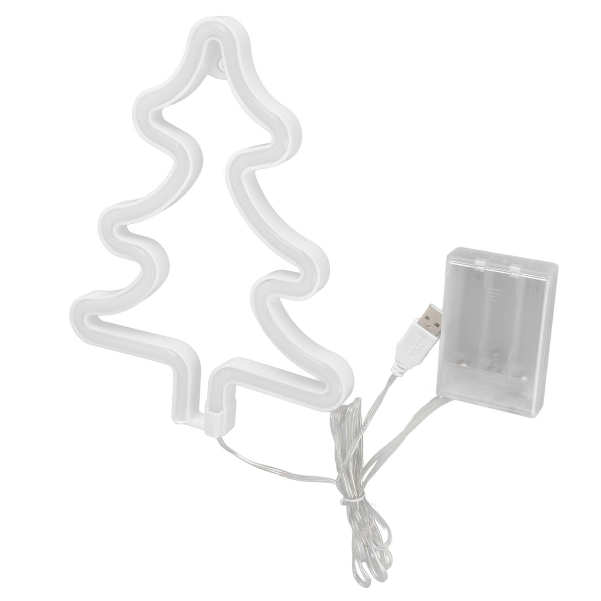 Led Light Sign Green Christmas Trees Safe Stable Unique Shape Wide Application Neon Light for Bedroom Bar Party