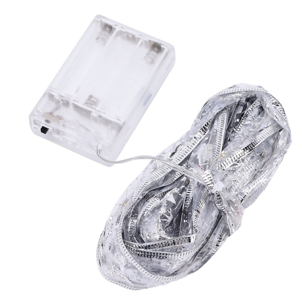 13.12ft LED Christmas Ribbon Light Waterproof Christmas Tree Decorative Light Silver Light RibbonColorful Light