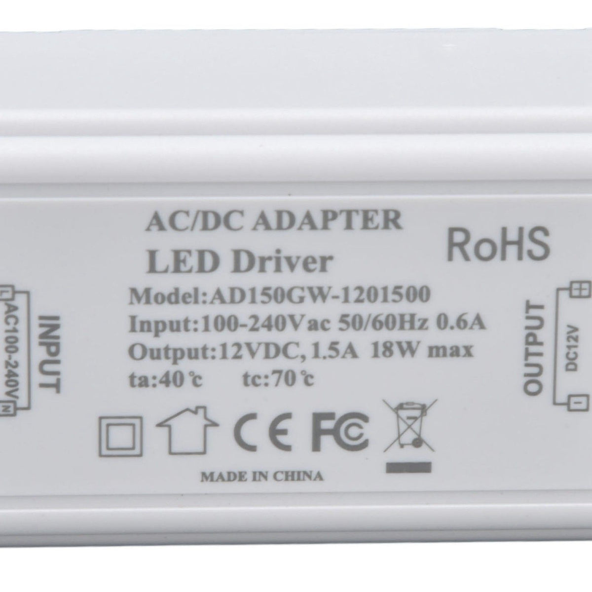 LED Driver Constant Current Power Supply Transformer for LED Flexible Strip Light AC100‑240V