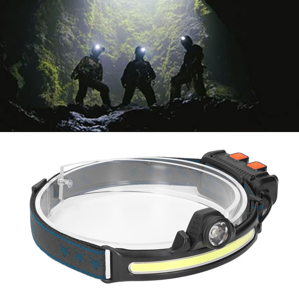 XPG COB Induction Headlamp Type C Rechargeable Outdoor LED Head Torch with Built in Battery