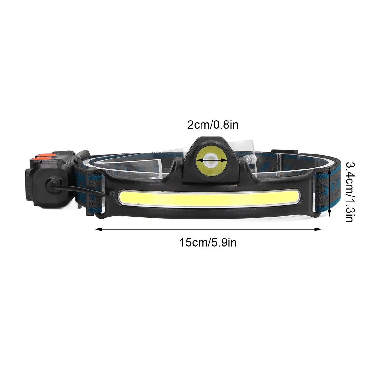 XPG COB Induction Headlamp Type C Rechargeable Outdoor LED Head Torch with Built in Battery