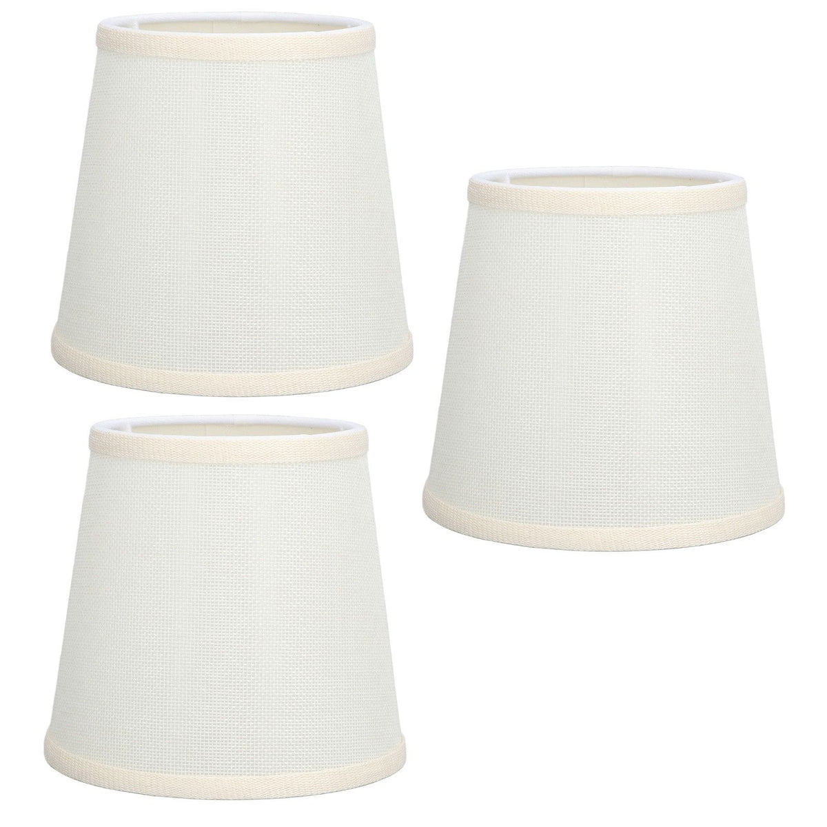 3Pcs Table Lampshade Hand Crafted High Transmittance Soft Cloth Highly Durable Safe Design Small Lamp Shades