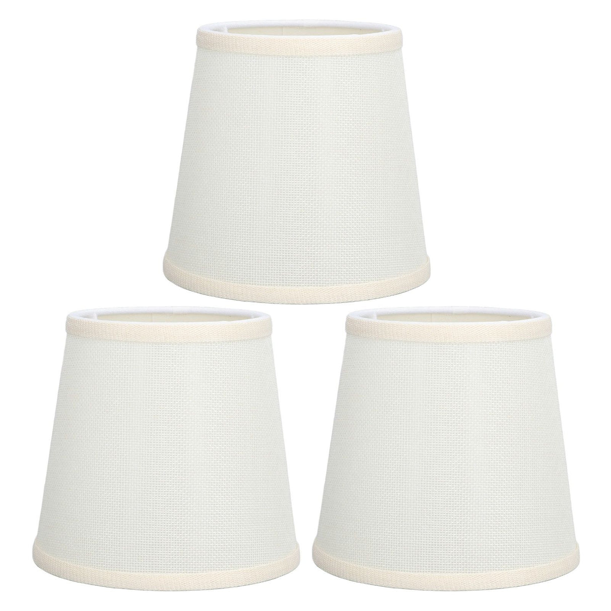 3Pcs Table Lampshade Hand Crafted High Transmittance Soft Cloth Highly Durable Safe Design Small Lamp Shades