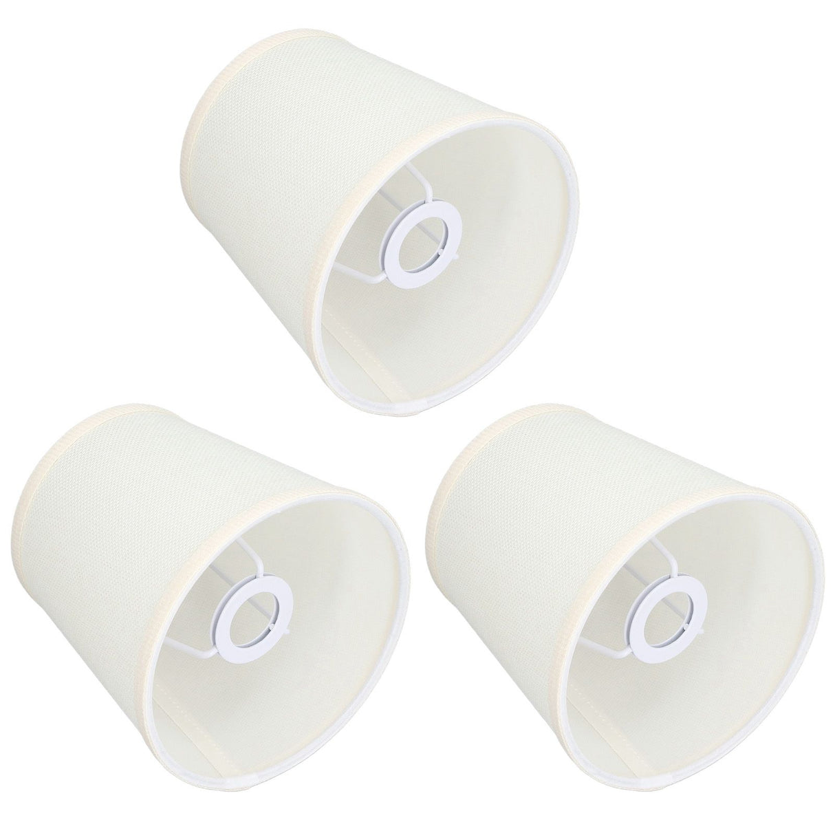 3Pcs Table Lampshade Hand Crafted High Transmittance Soft Cloth Highly Durable Safe Design Small Lamp Shades