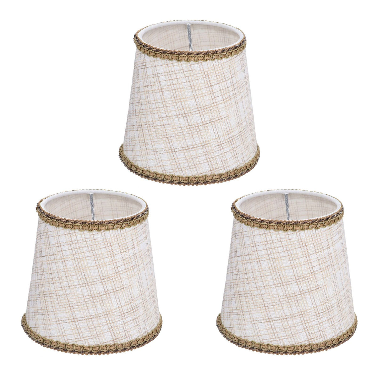 3Pcs Small Lamp Shades Hand Crafted Exquisite Soft Lightweight Dustproof High Luminousness Table Lampshade